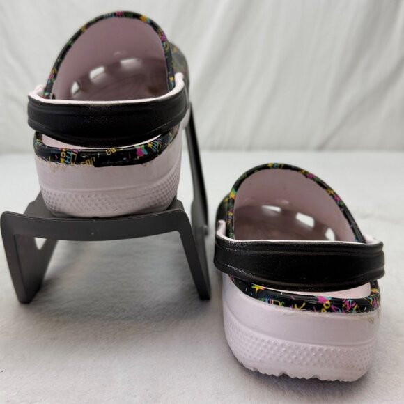 Crocs Sandals New Kids On The Block Edition Black White with NKOTB Croc Charms - Picture 2 of 10
